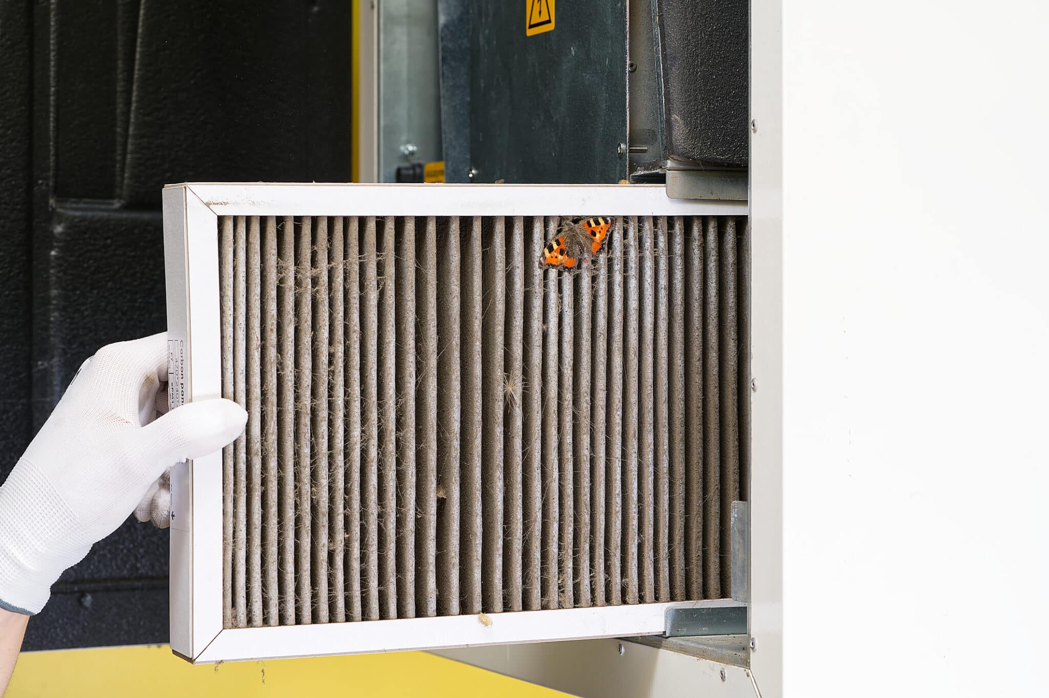 Old Furnace HVAC Filter.