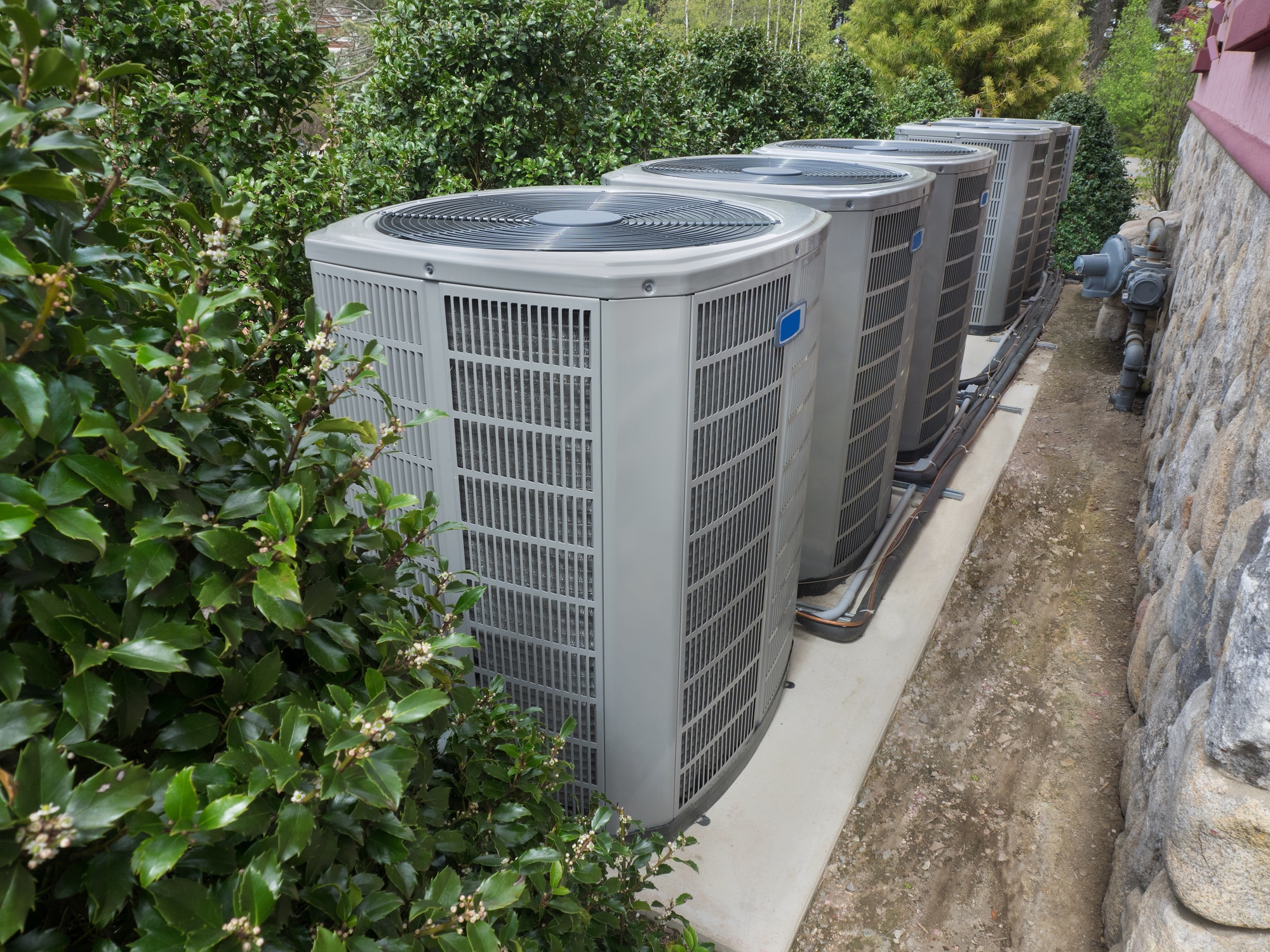 Energy Efficiency Air conditioning and heating units for a big residential house.