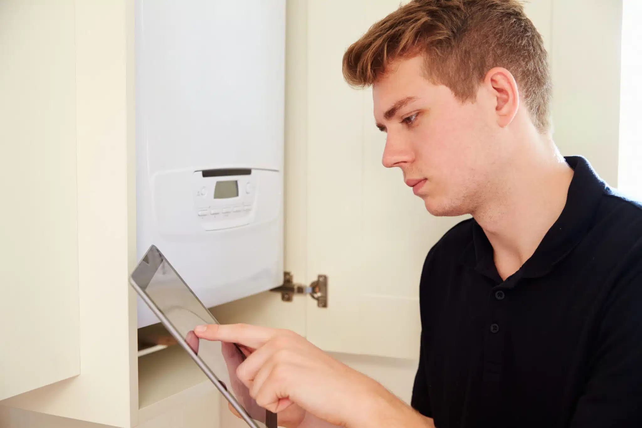 Smart boiler using tablet, Boiler Repair.