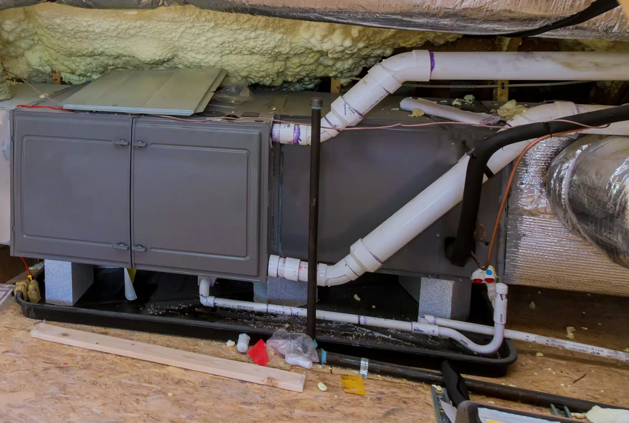 Heating system installation and drain lines, Condensate Drain Lines.
