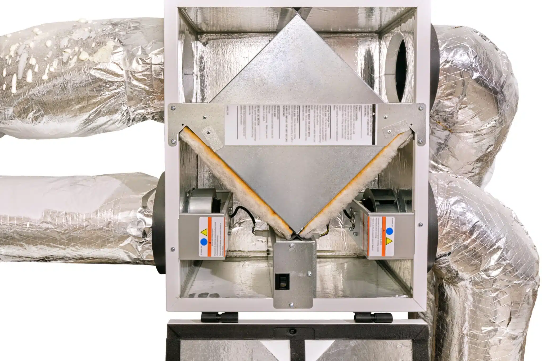 Energy recovery ventilators (ERV) on a heating/air conditioning system.